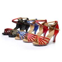 Новая Брендовая женская танцевальная обувь на каблуке для танго, бальных танцев, латинских танцев, сальсы, танцевальная обувь для женщин