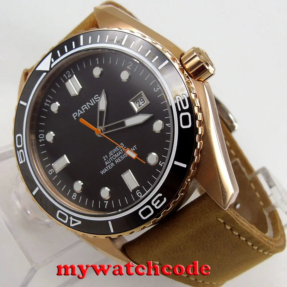 Мужские автоматические часы с чёрным циферблатом 45 мм|watch automatic men|watch menwatch men |