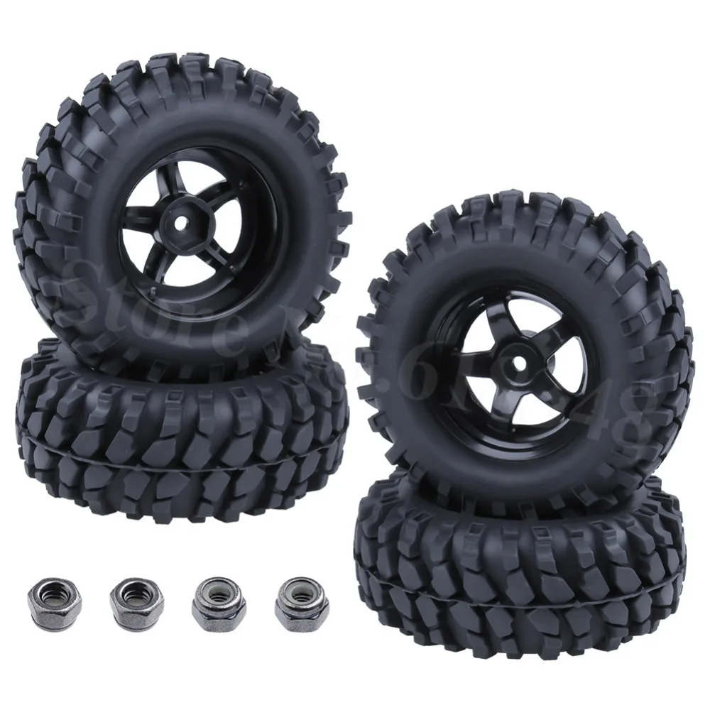 4 шт. резиновые 96 мм 1 9 ''RC Гусеничные Шины и колеса 12 совместимы с 1/10 RC Rock Racer Car HSP