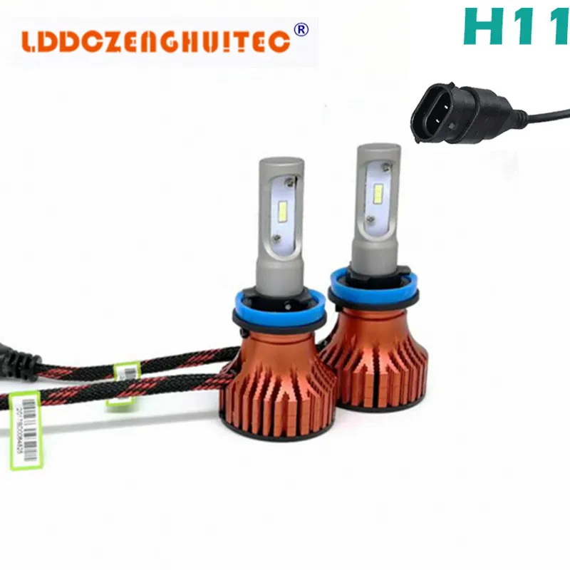 LDDCZENGHUITEC T8 H4 H7 H11 9005 9006 Автомобильный светодиодный головной светильник