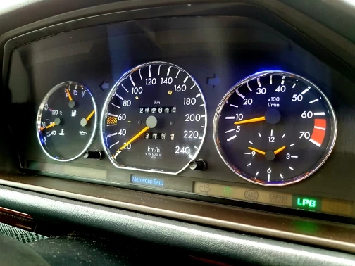 Chrome Speedometer Rings For Mercedes W140 / R129 - Snap-In Installation 4 thumbnail image
