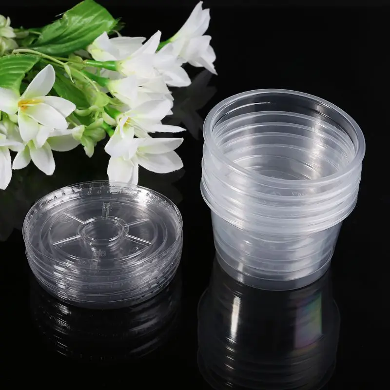 

50Pcs Disposable Cups Set Of 180ml Sauce Pot Container Jello Shot Cup Slime Storage With Lid For Ketchup