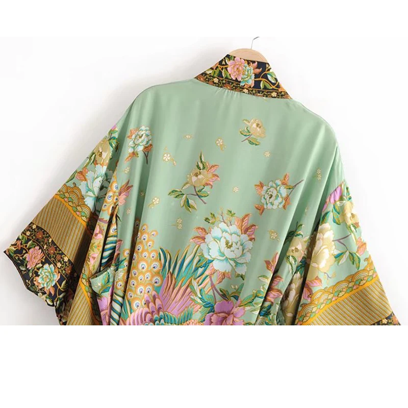 Кафтан абайя Дубай Кафтан Ислам Для женщин Цветочный мусульманин кимоно кардиган платье хиджаб Абая для женщин турецкий Elbise Ислам ic