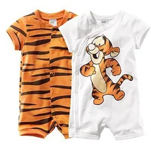 free drop shipping baby short sleeve cartoon tiger romper infant rompers boy’s girl’s Wear Stripes baby Romper baby clothes