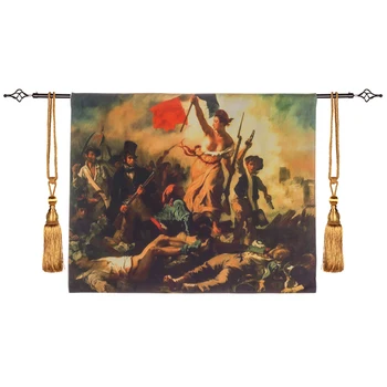 

85x70cm Liberty Leading The People Famous Works Wall Tapestry Wall Hanging Home Decoration Belgium Wall Carpet