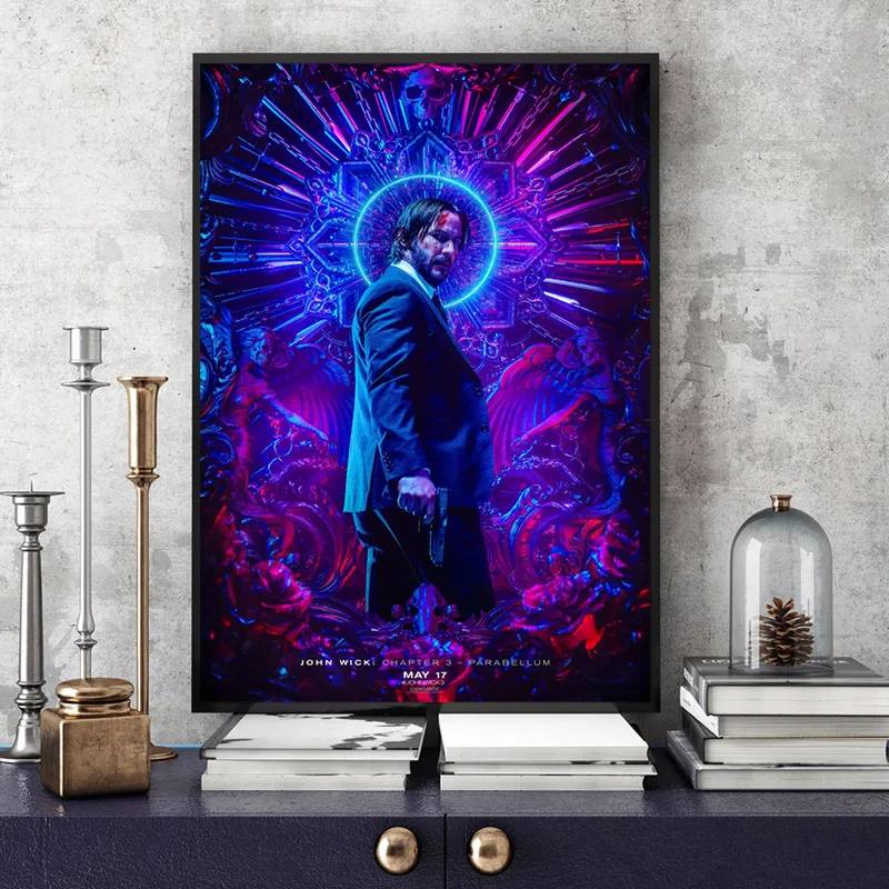 

John Wick Chapter 3 Parabellum Motivational Wall Art Canvas Posters Prints Painting Wall Pictures For Bedroom Home Decor Artwork