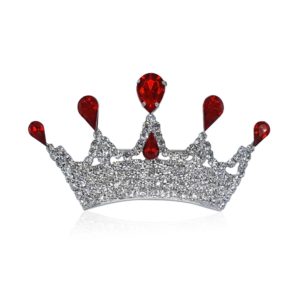 Blingbling Luxury Crystal Queen Crown Brooch Jewelry Wholesale 6PCS/LOT