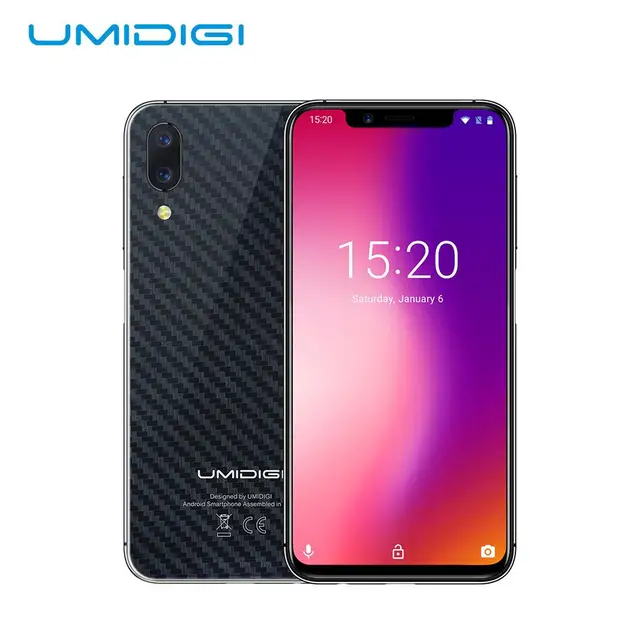 UMIDIGI واحد 5.9 "كامل سطح الهاتف المحمول الروبوت 8.1 P23 الثماني النواة 4 جيجابايت 32 جيجابايت الذكي 12MP + 5 مليون المزدوج 4 جرام الهاتف المحمول