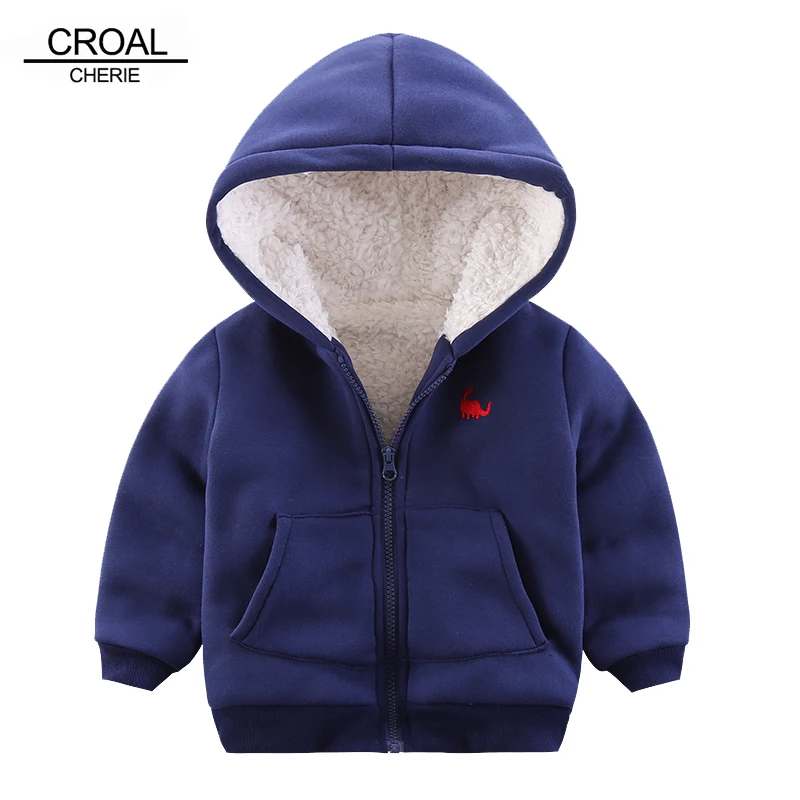 CROAL CHERIE/бархатные детские зимние куртки с см динозавром на рост 80-130 флисовая