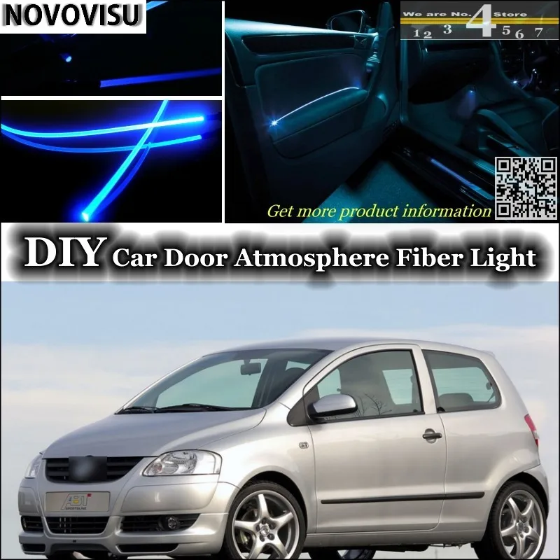 Novovisu для Volkswagen VW Fox/Lupo подкладке окружающий свет атмосферу волоконно-оптическая световая полоса внутри дверь Панель освещения