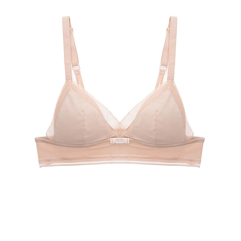

Ultra-Thin Ladies Brassiere Plus Size Triangle Bra Sexy Mesh Women Lingerie Wire Free Bralette Seamless Breathable Underwear
