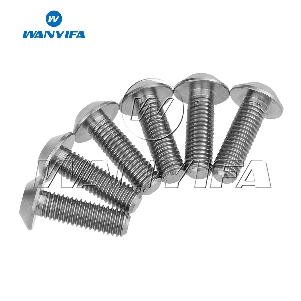 de Cabeça Botão para Bicycle Moto Freios A Disco Parafuso 6 Pcs