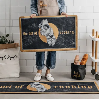 

WINLIFE 2PCS Non-Slip Soft Kitchen Mat Bath Rug Doormat Runner Carpet Set Plaster Statue Print Rugs