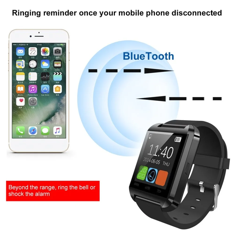 Универсальный Портативный Многофункциональный Bluetooth V3.0+ EDR смарт-наручные часы телефон Камера карты Коврики универсальный для смартфонов