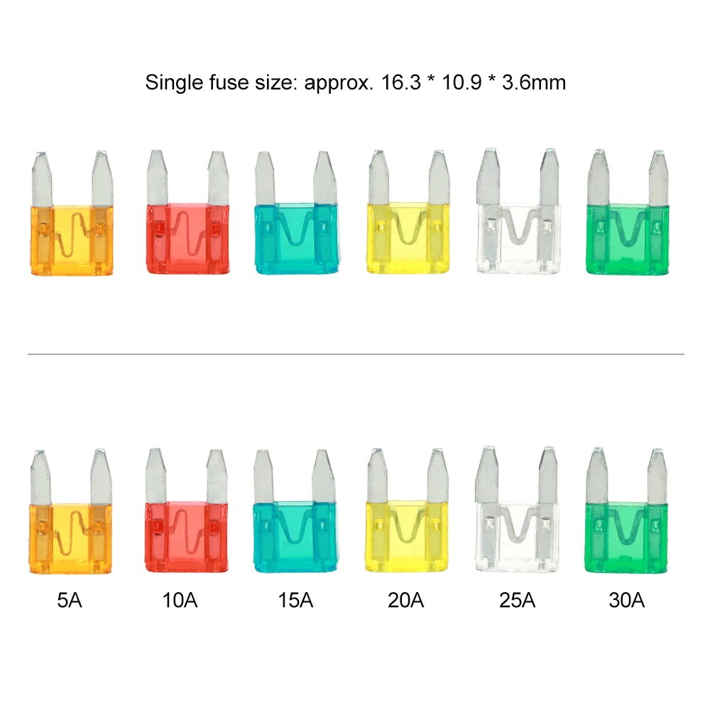 120 шт. мини-плавкие предохранители для автомобилей и грузовиков, комплект предохранителей 5A 10A 15A 20A 25A 30A для bmw ford vw Honda Renault, Hyundai volvo