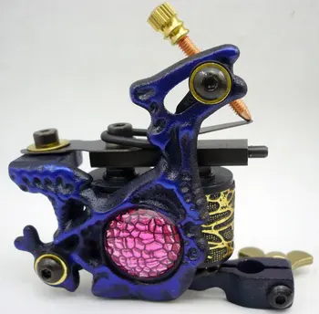 

10Pcs/lot Pro Casting Iron Tattoo Machine 10 Wraps coil stainless steel Tattoos Body Art Gun Coil Machine LPC-ITM-7047-3C