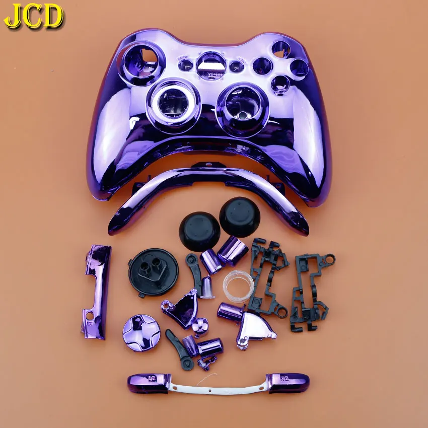 JCD беспроводной игровой контроллер покрытие твердый корпус геймпад защитная оболочка крышка W/кнопка аналоговый джойстик бамперы для Xbox 360 - Цвет: Фиолетовый