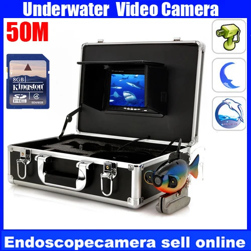 

Portable 50m 600TVL Camera HD Color Underwater Video Monitor with DVR For Fishing/Exploring,DVR fish camera,waterproof camera