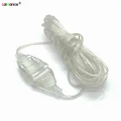 М 3 м ЕС США Plug прозрачный удлиненный провод кабель Шнур для Рождество Строка сказочных огней Свадебная вечеринка праздник Декор Крытый