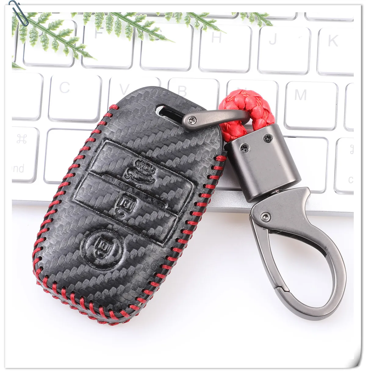 Nuovo copri chiave in pelle in stile carbonio per Kia Ceed Rio Sportage R K3 K4 K5 Ceed Sorento Cerato Optima 2015-2018 portachiavi - HTB1TkFNXXY7gK0jSZKzq6yikpXa4
