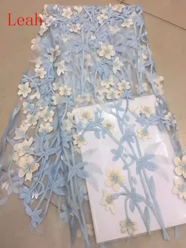 

stock 5yards/bag XC22 3 colors 3D embroidery Chinese style simple pastoral style fabric used for wedding dresses