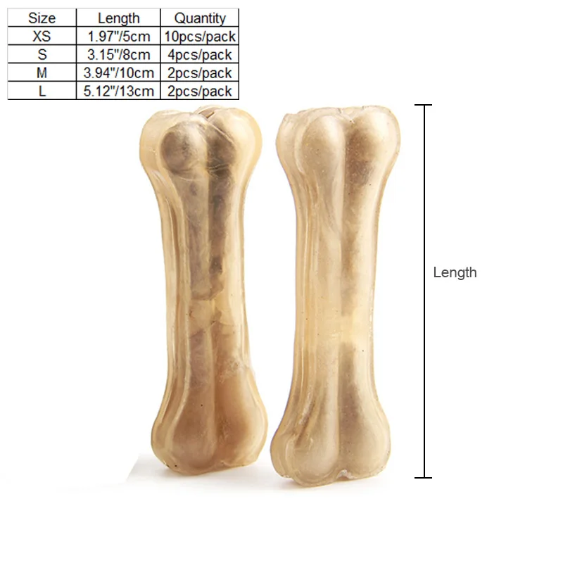 Pet Dog Toy Supplies Chews Toys Leather Cowhide Bone Molar Teeth Clean Stick Food Treats Dogs Bones for Puppy Accessories