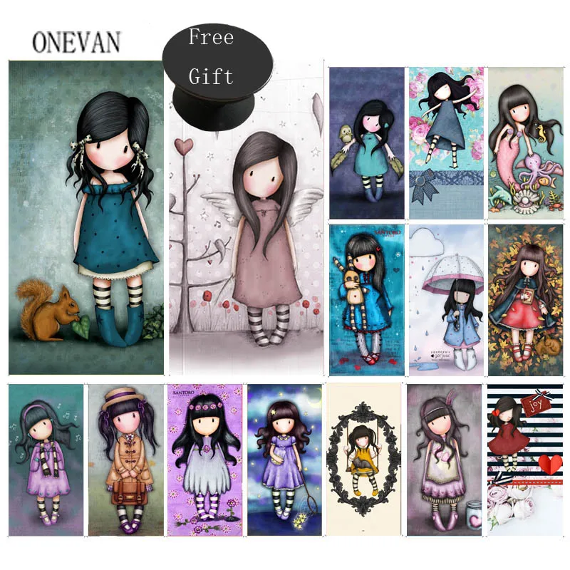 

Cute Lovely Cartoon Girl Pop Phone sockets soft TPU Phone Case for Apple iPhone 7 8 6 6S Plus X XS MAX 5 5S SE XR Cover