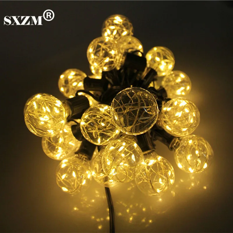 

Holiday Lighting E10 5.5M 25LED Copper bulb LED string light Waterproof Outdoor Street Garden yard decoration fairy lamp