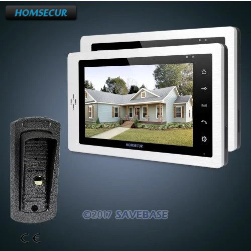 

HOMSECUR 7" Wired Video&Audio Home Intercom+Metal Case Camera for Home Security 1V2