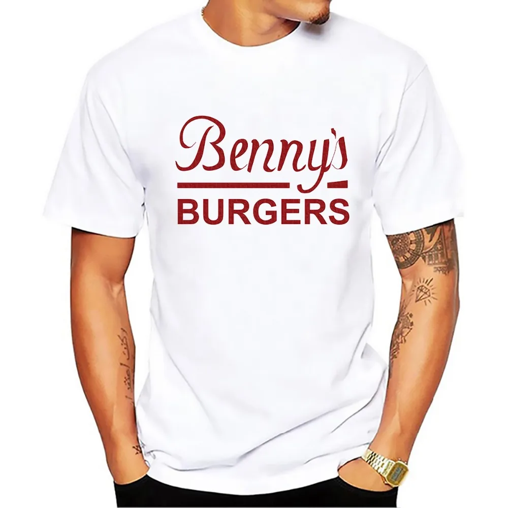 Мужская Повседневная белая футболка с надписью STRANGER Indiana Hawkins BENNY BURGERS большие