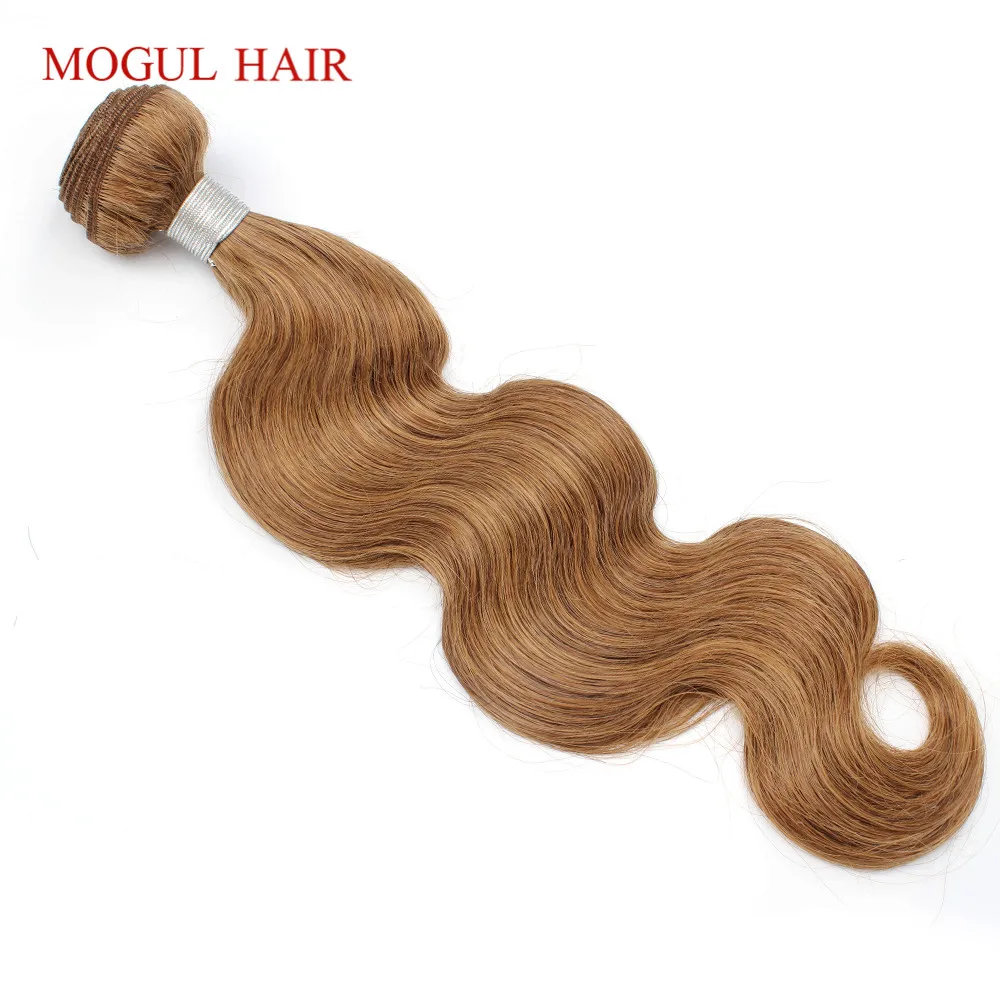 Mogul Hair Body Wave Color 8 Ash Blonde Color 27 Honey Blonde Color 30 Indian Body Wave Hair Bundles Remy Human Hair Extension
