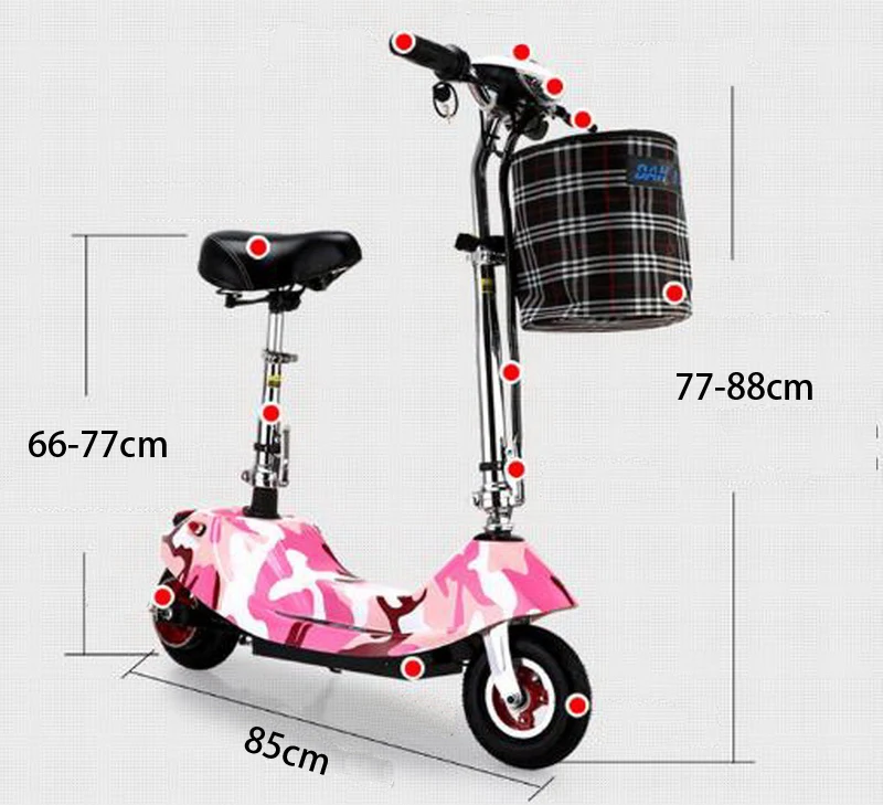 Cheap 261002/Ladies portable mini dolphin electric scooter / can carry children electric bikes / electric cars/Comfortable cushion 10