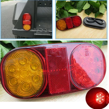 

0.1A 0.2W 10-30V 24 Cm Car Truck Trailer Boat Waterproof ABS LED Tail Lights Stop Indicator Lamps