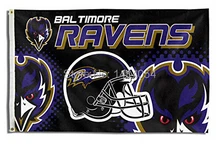 Baltimore Ravens Helmet logo Flag 150X90CM Banner 100D Polyester3x5 FT flag brass grommets 001, free shipping