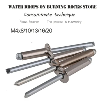

100pcs Countersunk Head m4.0*8/10/13/16/20 304 stainless steel Blind Rivets Decorating Nails Flat Head Pop 304ss Rivets M4.0*L