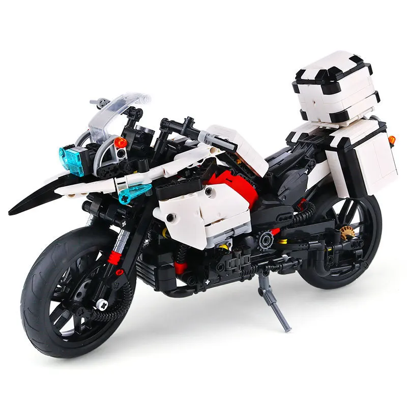

Xingbao 03019 Technology Series Patrol Motorcycle Assembly And Insertion Block Intelligence Small Particle Toys