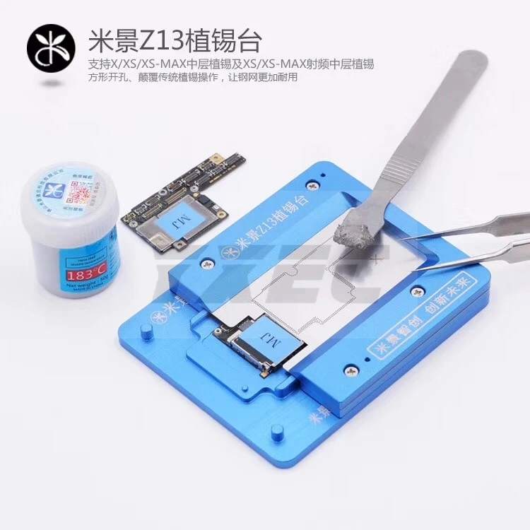 

MJ Z13 Motherboard Holder Fixture With BGA Reballing Stencil for iPhone X XS XS MAX Soldering Repair Tools