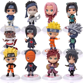 

2019 new 1PC random 6cm Anime figure figurine Naruto Toy Sasuke Kakashi Sakura Gaara Itachi Madara Killer Bee figure Model Doll