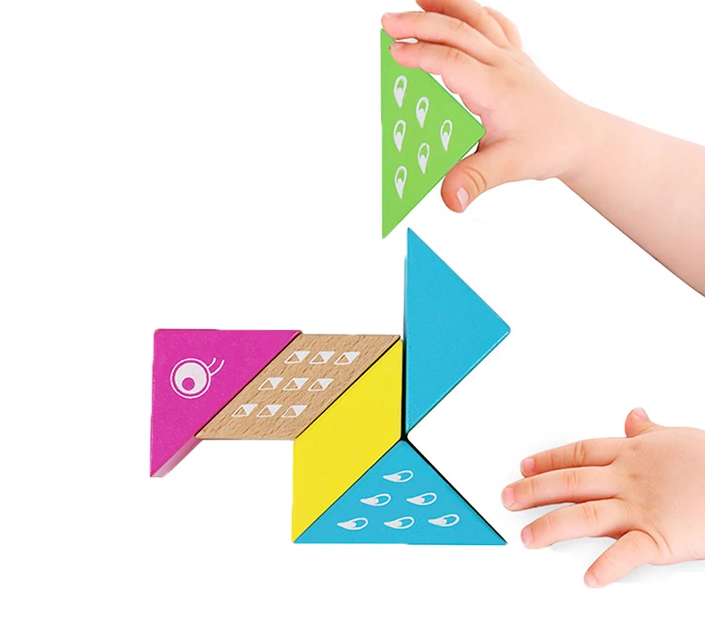 6 шт. детские деревянные блоки головоломка в сборе Магнитный строительный блок развивающие Удивительные игрушки для детей Разнообразие