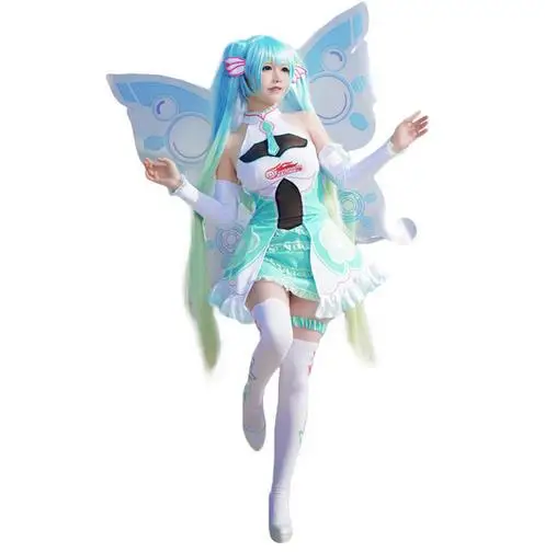 

2018 HOT Anime VOCALOID Miku Racing Uniform Full Set For Women Dress Cosplay Costume Halloween Carnival Free Shipping