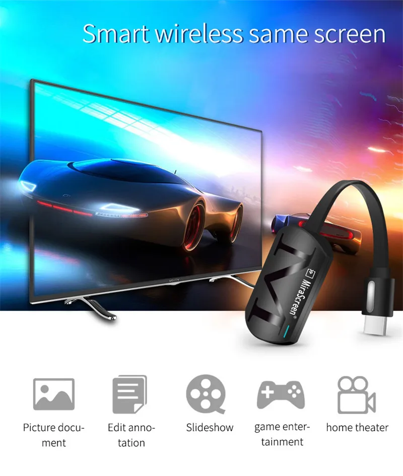 HD 1080P G4 беспроводной WiFi Дисплей ТВ ключ приемник tv Stick Miracast Airplay для телефона ПК ноутбука