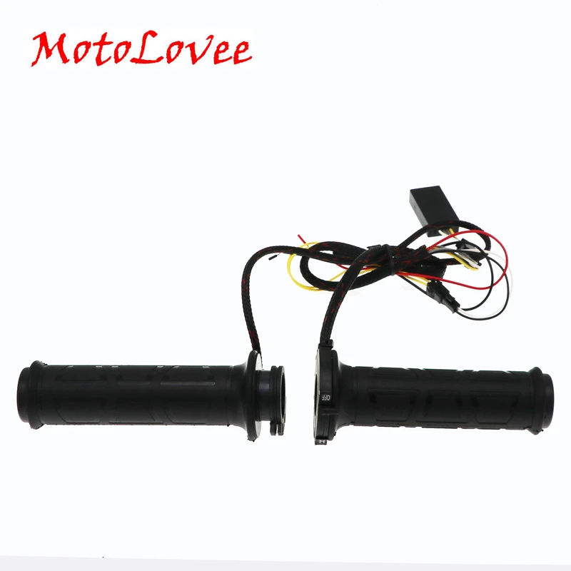 

MotoLovee Universal Motorcycle 22mm Electric Heated Grips Scooter Moped Bar Hand Warmer Adjustable Hot Grip 12V Pair