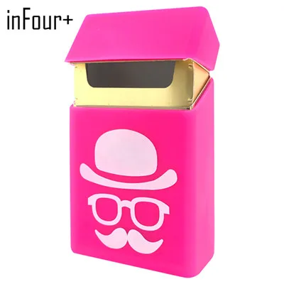 [InFour+] модный Индивидуальный силиконовый чехол для сигарет, Модный чехол, эластичный резиновый Портативный чехол для мужчин/женщин - Цвет: GJYH0081