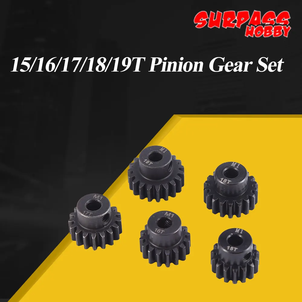 Superare Hobby M1 15T 16T 17T 18T 19T Pignone Gear Set Per 1/8 Redcat Tamiya Rc Off-Road Monster Truck 5 Millimetri Albero Motore