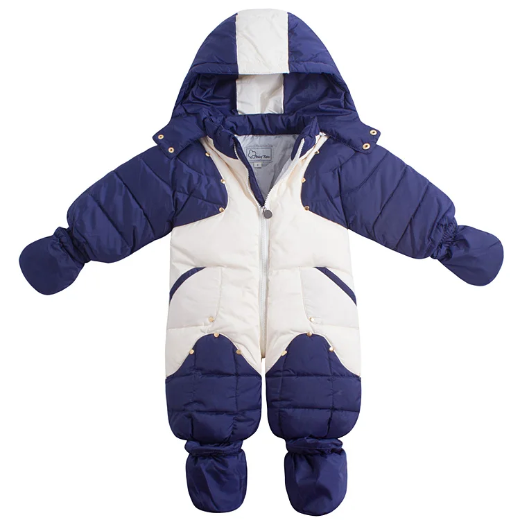2014 winter brand Infant one piece down coat baby rompers baby boy girl