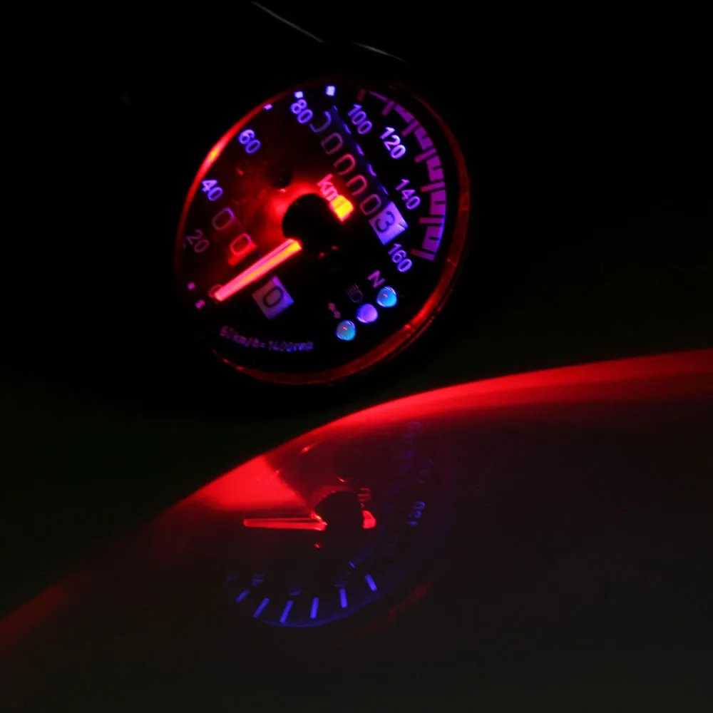 IZTOSS, двойной светодиодный, с подсветкой, ночной, считываемый спидометр, панель, мотоцикл, универсальный одометр, инструмент, подходит для мотоцикла for12v
