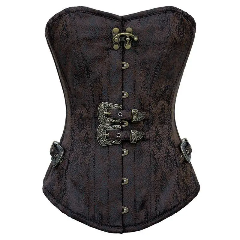 S 2XL Steampunk Corsets Overbust Lingerie New Arrival Buckle Front and ...