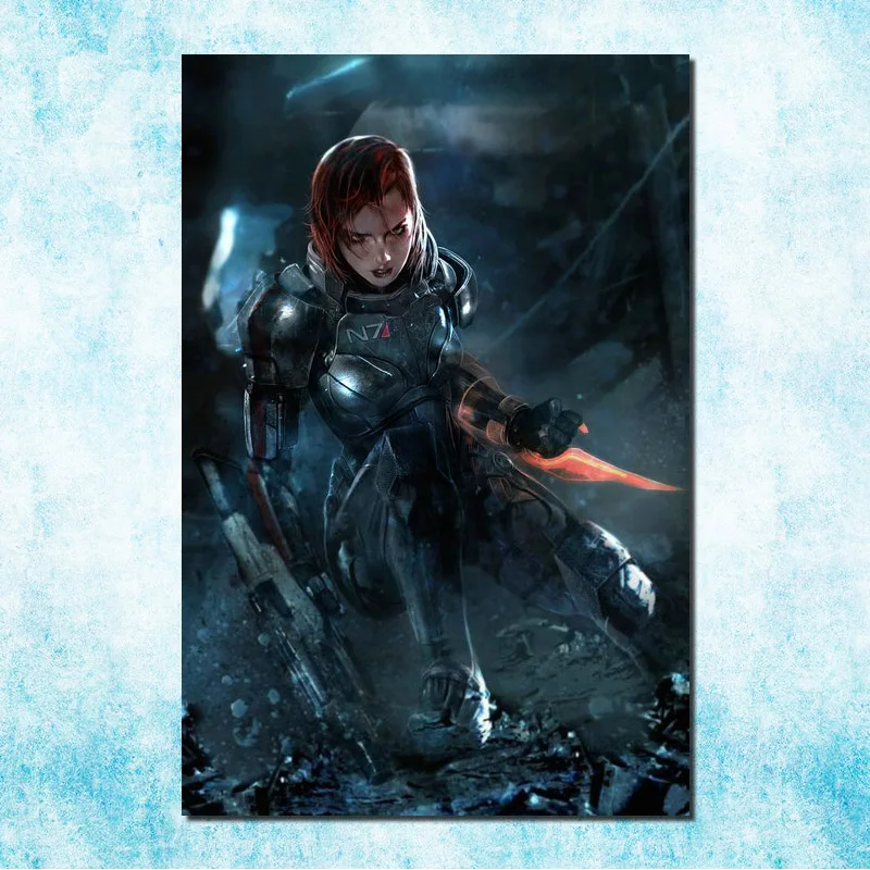 Mass Effect 2 3 4 горячей съемки действие игры Art Шелковый Холст плакат 13x20 24x36 дюймов