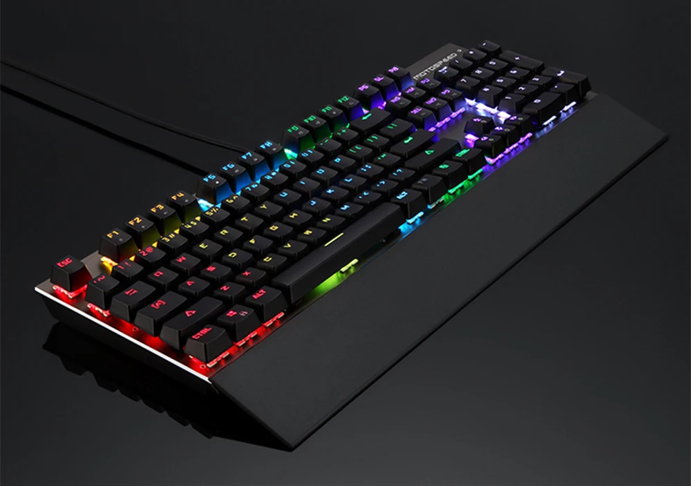 Motospeed CK108 игровая механическая клавиатура светодиодный с подсветкой RGB анти-ореолы синий/черный переключатель Проводная клавиатура для компьютерных геймеров