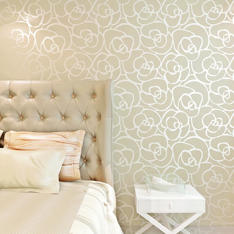 

Hanmero Removable Background Acoustic Economical Non-woven Waterproof Wallpaper Fashion Floral Design Paper for Walls QZ0258